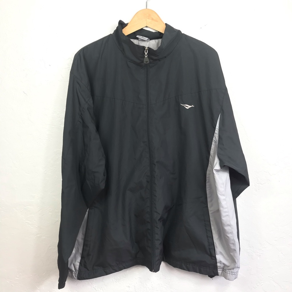 Cheetah ZipUp Mens Windbreaker Gray Jacket Size XL
